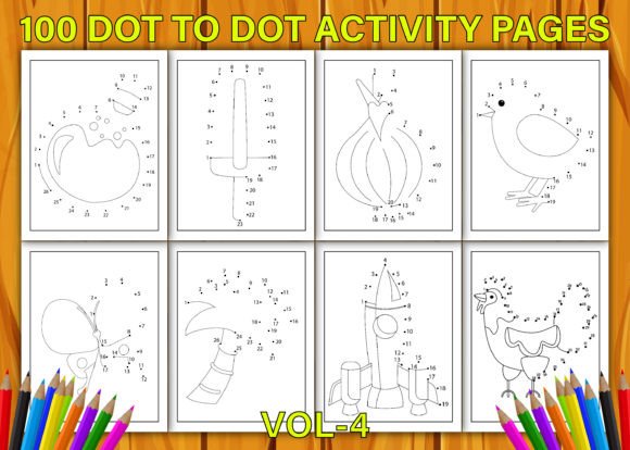 100 Dot to Dot Activity Pages Vol-4