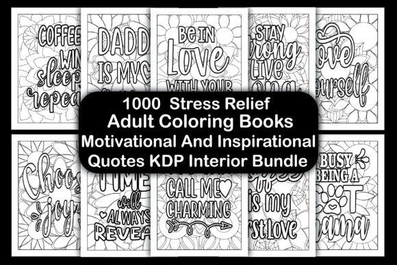 1000 Stress Relief Adult Coloring Pages