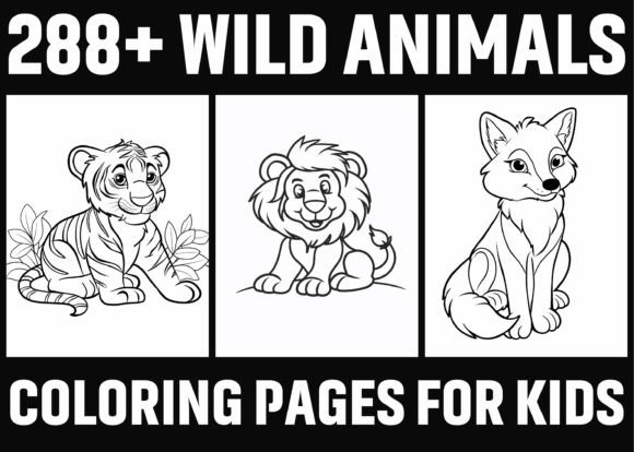 288 Wild Animal Coloring Pages for Kids: A Complete Digital Coloring Bundle for Creativity, Learning & Business