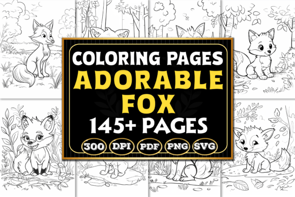 Adorable Fox Coloring Pages