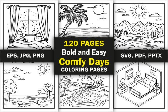 Bold and Easy Comfy Days Coloring Pages: The Smart Choice for KDP Sellers and Creative Entrepreneurs