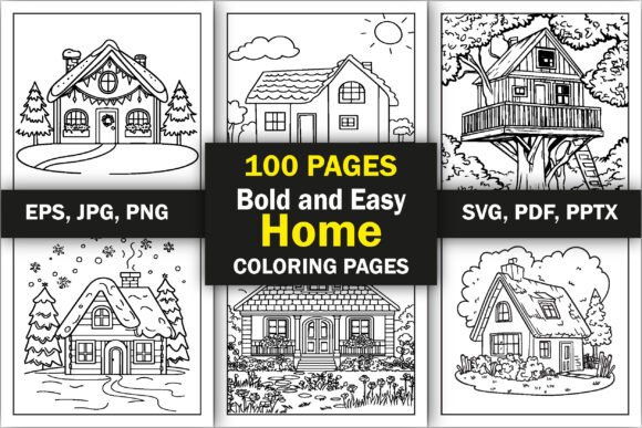 Bold and Easy Home Coloring Book