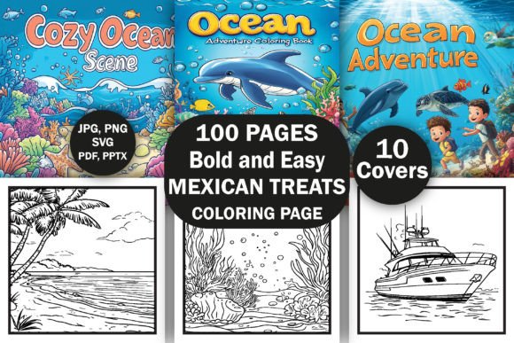 Bold and Easy Ocean Scene Coloring Pages