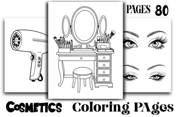 Bold Easy Cosmetics Coloring Pages: Creative Freedom for Kids, Artists & KDP Publishers