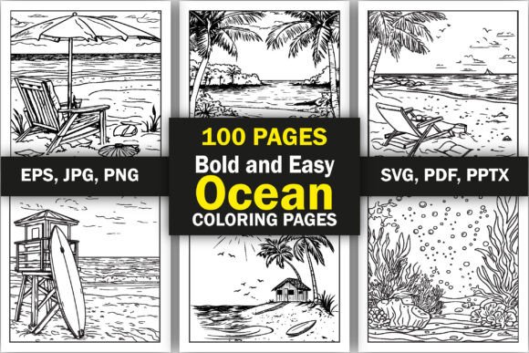 Bold Easy Ocean Coloring Book