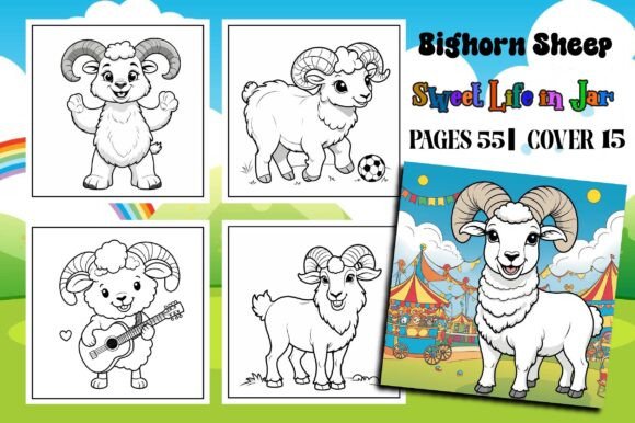 Cute Bighorn Sheep Coloring Pages - Kids
