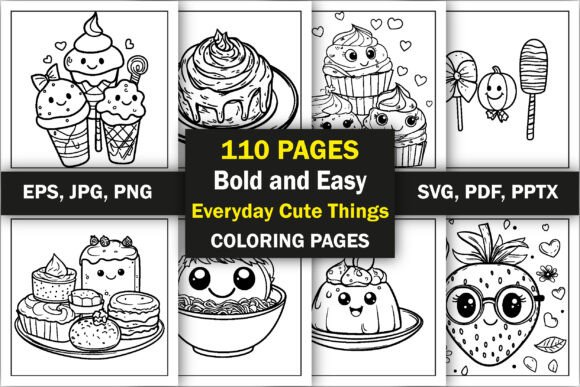 Easy Everyday Cute Things Coloring Pages