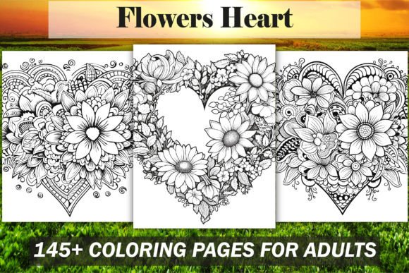 Flowers Heart Coloring Pages: A Versatile Digital Asset for Creative Entrepreneurs and Educators