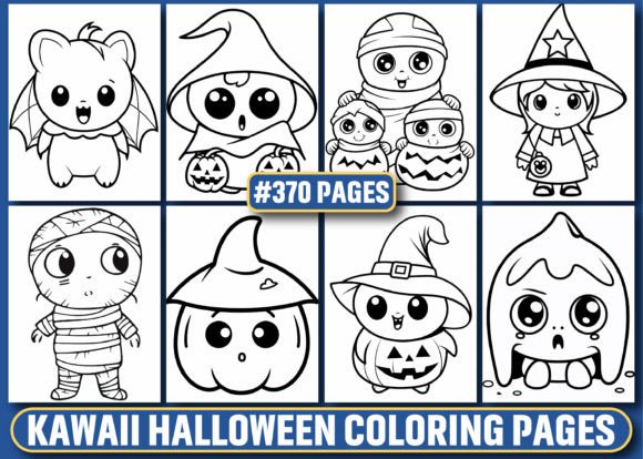 Kawaii Halloween Coloring Book for Kids