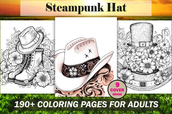 Steampunk Hat Coloring Book Bundle